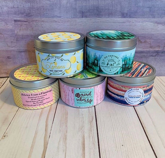 100% Soy Candles - Tin Candles - Candles