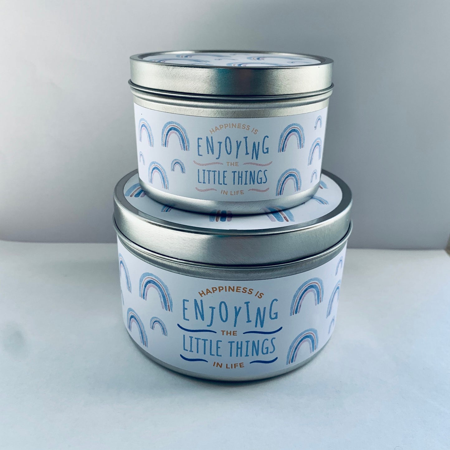 100% soy candle, tin candles