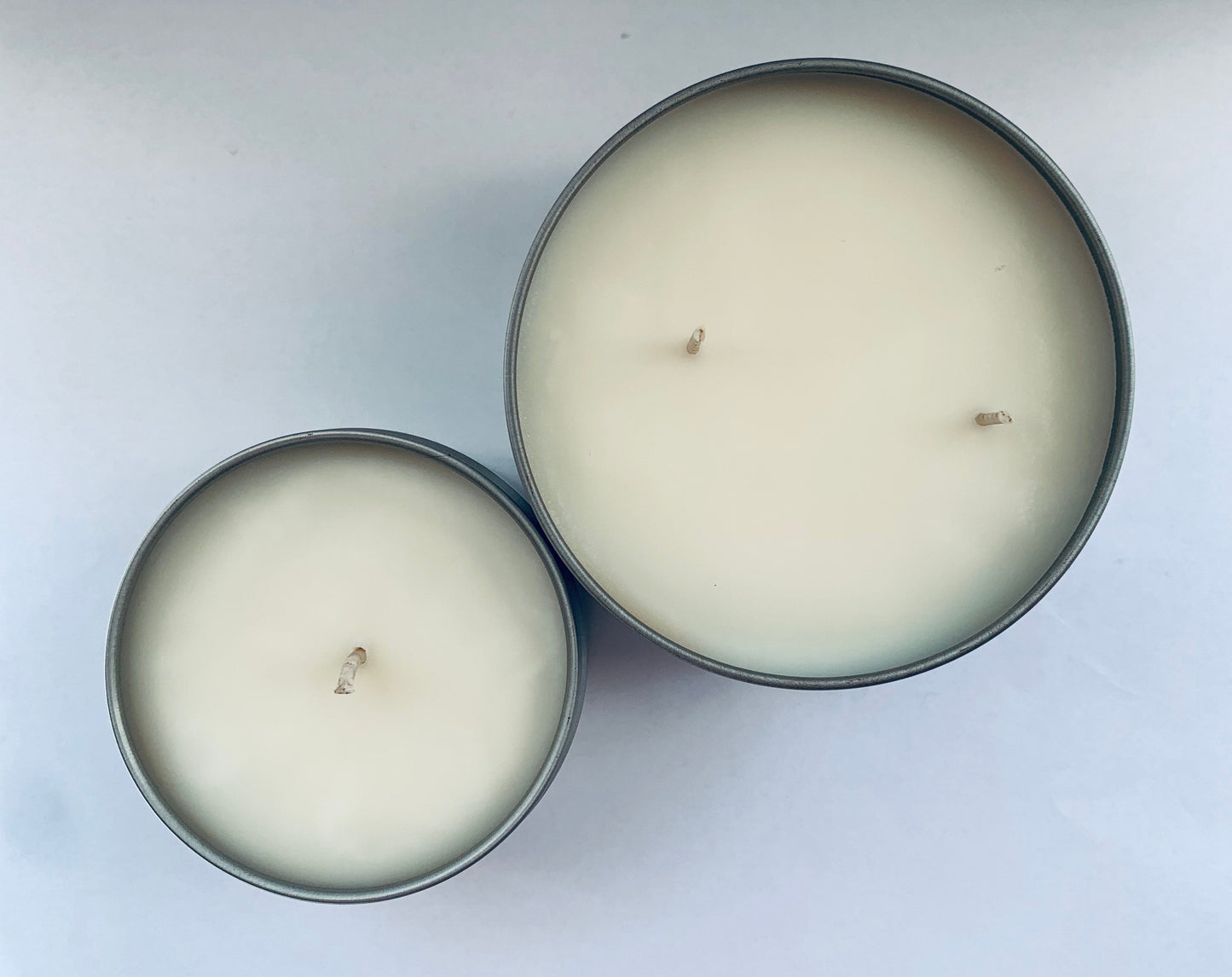 100% soy candle, tin candles