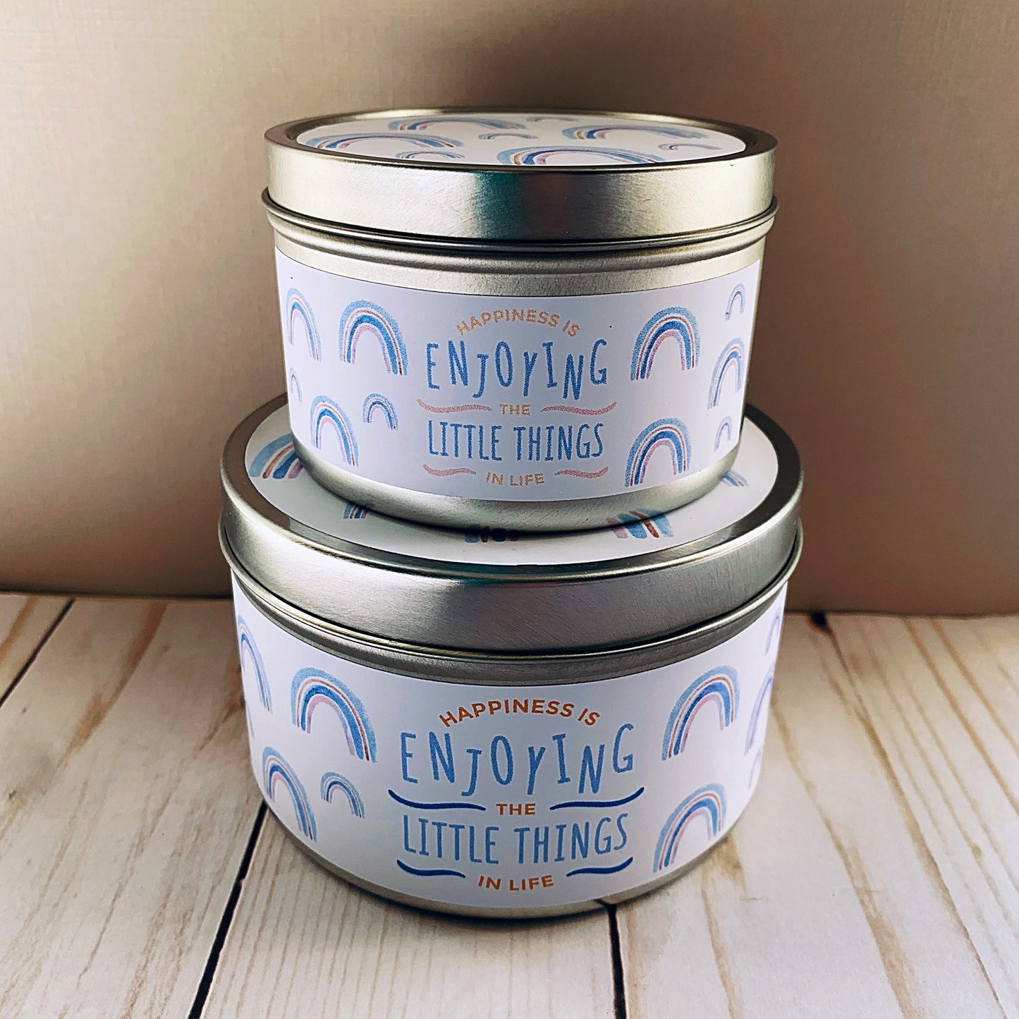 100% soy candle, tin candles